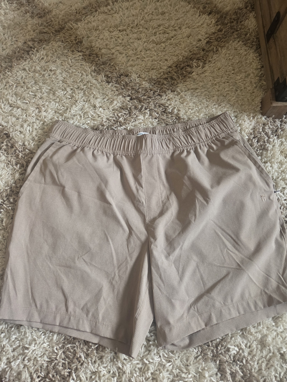 Tommy John Men's Flat Front Shorts in Light Tan